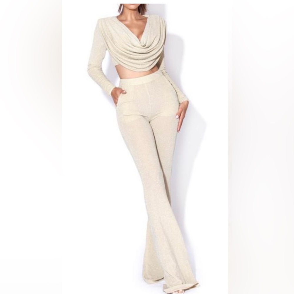 Elegant Cream Women's Pants